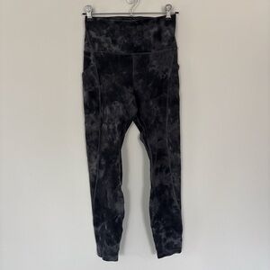 lululemon athletica Black Tie-Dye High-Rise Leggings